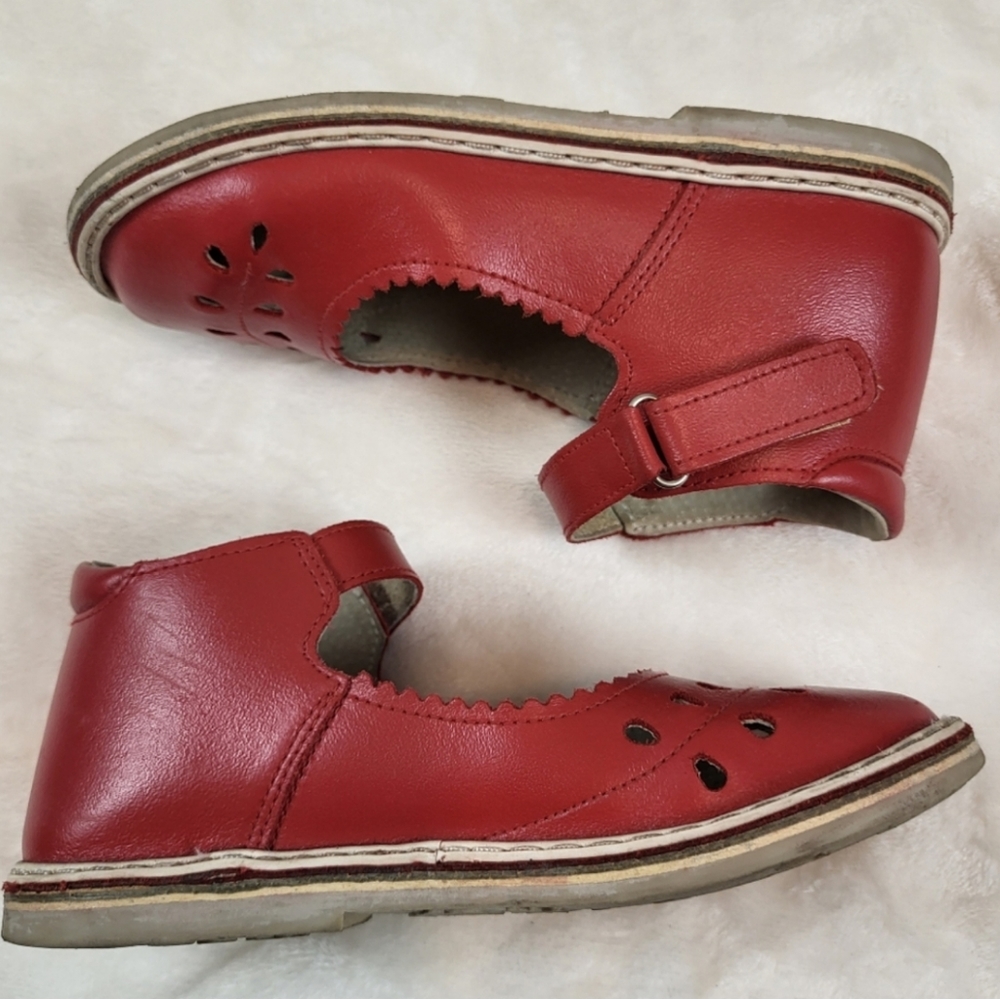 Neman Twig Mary Jane Red shoes for girls - Picture 6 of 10